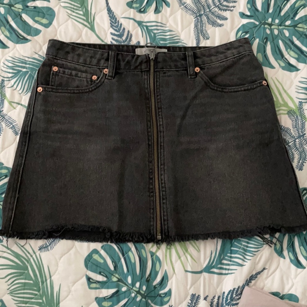 Free people zip up jean skirt